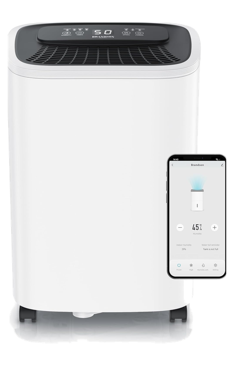 Brandson WLAN 10 Liter – Kompressor-Luftentfeuchter, 10 Liter pro Tag